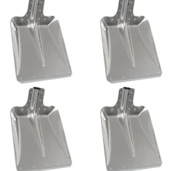 Skyffelhuvud 4 pcs Silver 41,5 x 32,5 cm Aluminium