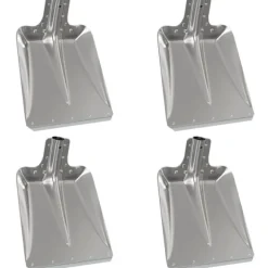 Skyffelhuvud 4 pcs Silver 43 x 32,5 cm Aluminium