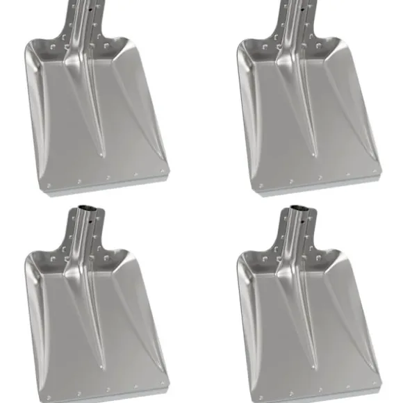 Skyffelhuvud 4 pcs Silver 43 x 32,5 cm Aluminium