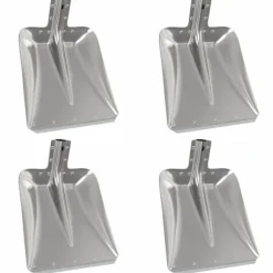 Skyffelhuvud 4 pcs Silver 45 x 38 cm Aluminium