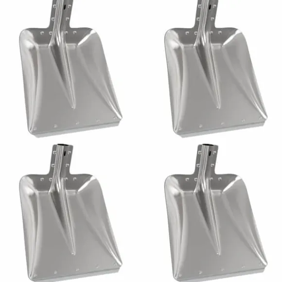 Skyffelhuvud 4 pcs Silver 45 x 38 cm Aluminium