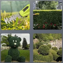 Sladdlös 2-i-1 Häcksax & Grästrimmer – 7,2V Elektrisk Trimmer för Trädgård, Gräsmatta och Buskar