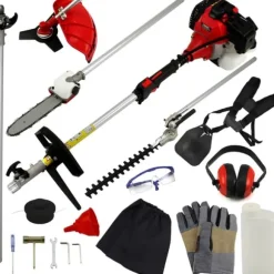 Sladdlöst Multiverktyg 5 i 1 för Trädgård Häcksax Häcktrimmer med Lång Räckvidd Grästrimmer Trimmer Röjsåg Motorsåg Bensin GRATIS Säkerhetsutrustning | CDON