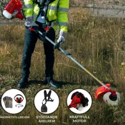 Sladdlöst Multiverktyg 5 i 1 för Trädgård Häcksax Häcktrimmer med Lång Räckvidd Grästrimmer Trimmer Röjsåg Motorsåg Bensin GRATIS Säkerhetsutrustning | CDON