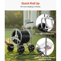 Slangvagn, 85,5x55x89 cm, Silver, Förvaring i stål