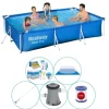 Smart Pool Deal - 6-delad - Bestway Steel Pro rektangulär 300x201x66 cm