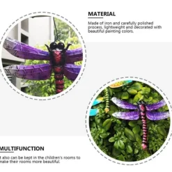 Smidesjärn Slända Vägghängande Innergård Trädgård Veranda Hem Vägg Balkong Konstdekoration Utomhus inomhusdekoration