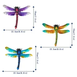 Smidesjärn Slända Vägghängande Innergård Trädgård Veranda Hem Vägg Balkong Konstdekoration Utomhus inomhusdekoration