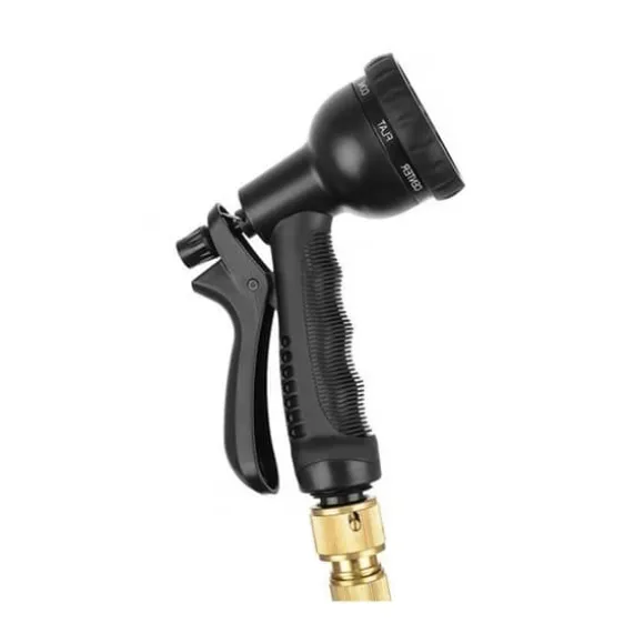 Smidig trädgårdsslang - 10-30 meter - med sprutpistol - svart