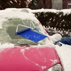 Snö Takkratta, 21 Fot Justerbar Aluminium Snö Takkratta med Hjul och Oxford Glid, 20'x16'