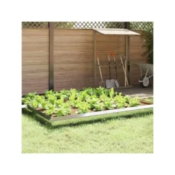 Snigelavvisande stängsel i galvaniserat stål - vidaXL - Silverfärgad - 100x3,5x25 cm - Hållbar - Utomhus - Montering krävs