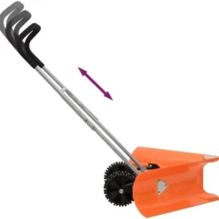 Snöplog med förlängningsbart handtag - Effektiv snöskottning | Färg: Orange | Storlek: 77x21 cm