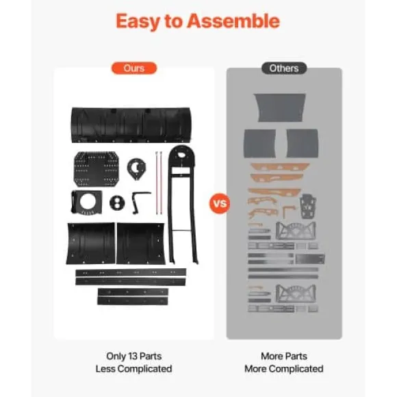 Snöplogblad, 109x43 cm/183x72 cm, Svart, Stål