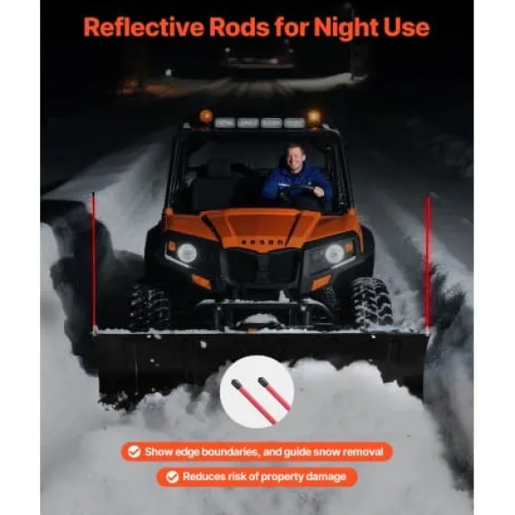 Snöplogblad, 109x43 cm/183x72 cm, Svart, Stål