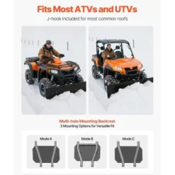 Snöplogblad, 109x43 cm/183x72 cm, Svart, Stål