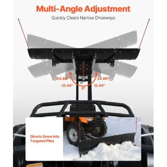 Snöplogblad, 109x43 cm/183x72 cm, Svart, Stål