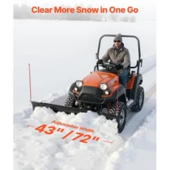 Snöplogblad, 109x43 cm/183x72 cm, Svart, Stål