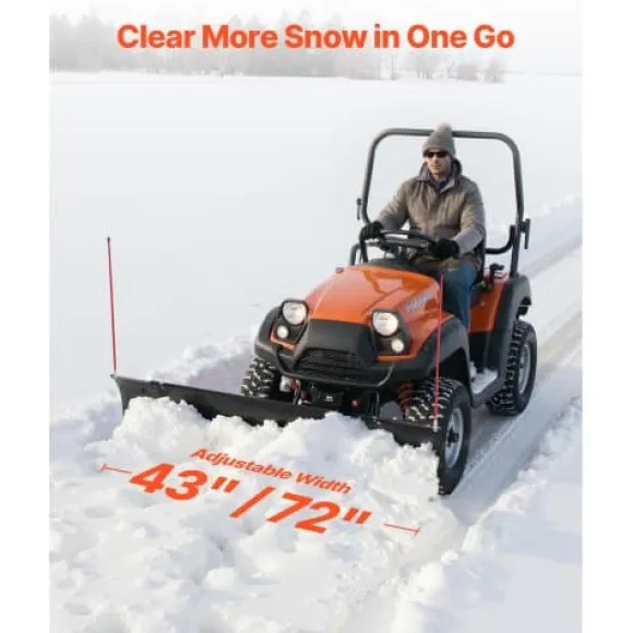 Snöplogblad, 109x43 cm/183x72 cm, Svart, Stål