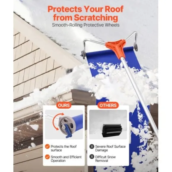 Snöraka för tak, 125-524 cm x 51 cm x 27 cm, Silver, Aluminium