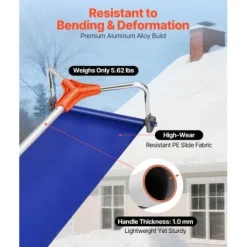 Snöraka för tak, 125-524 cm x 51 cm x 27 cm, Silver, Aluminium