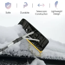 Snöraka för tak, 21 fot teleskopisk, 16x6, svart gul