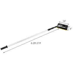 Snöraka för tak, 21 fot teleskopisk, 16x6, svart gul