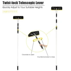 Snöraka för tak, 21 fot teleskopisk, 16x6, svart gul