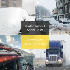 Snöraka för tak, 21 fot teleskopisk, 16x6, svart gul