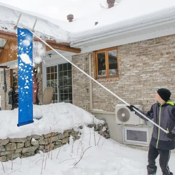 Snöraka för tak, 148x50x28 cm, Silverblå
