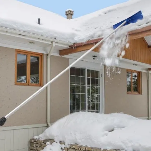 Snöraka för tak, 118-555x60x15,5 cm, Silver, Plastblad