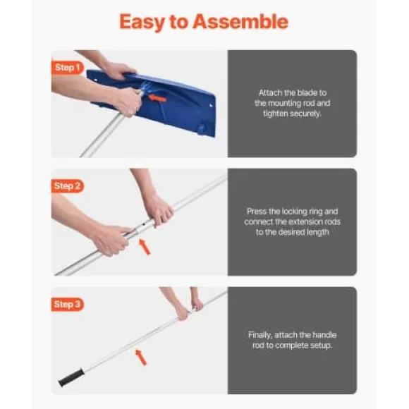 Snöraka för tak, 118-555x60x15,5 cm, Silver, Plastblad