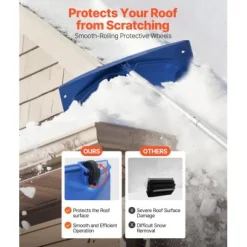 Snöraka för tak, 118-555x60x15,5 cm, Silver, Plastblad