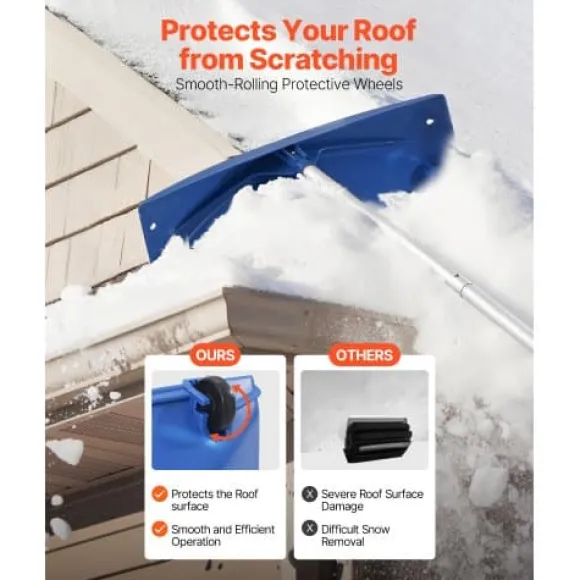 Snöraka för tak, 118-555x60x15,5 cm, Silver, Plastblad