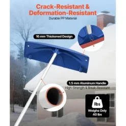 Snöraka för tak, 118-555x60x15,5 cm, Silver, Plastblad