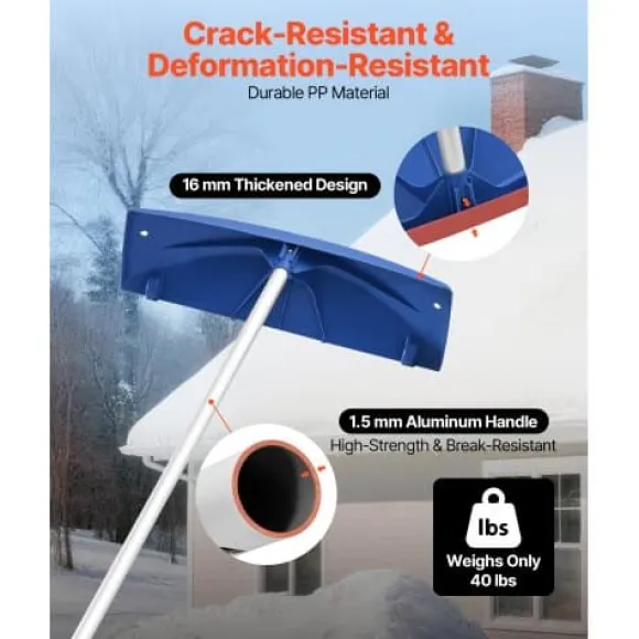 Snöraka för tak, 118-555x60x15,5 cm, Silver, Plastblad