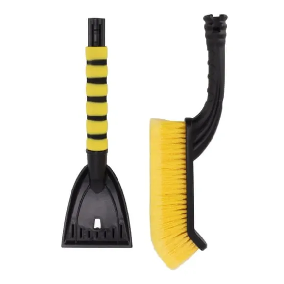 Snöröjningsverktyg med löstagbar isskrapa för bilar Lastbilar - Gul Svart