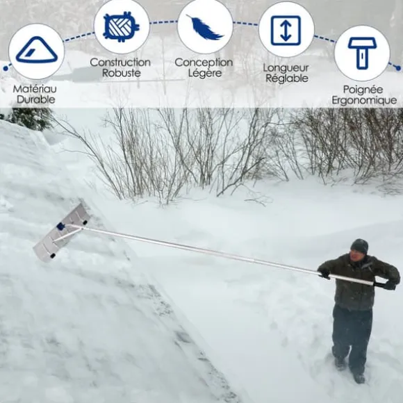 Snöskyffel, 160-610 cm, Silver