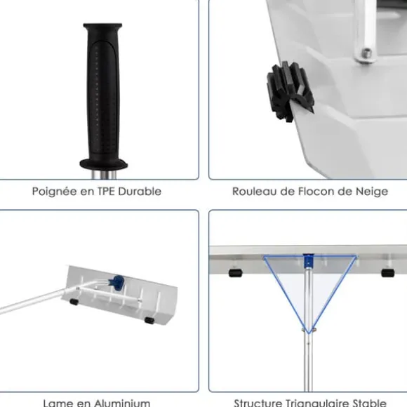 Snöskyffel, 160-610 cm, Silver