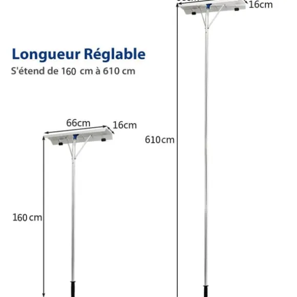 Snöskyffel, 160-610 cm, Silver