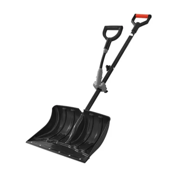 Snöskyffel - Handhållen snöplog - Bladbredd 45,5 cm - D-handtag - Halkfritt grepp - Lätt vikt - Stor kapacitet - För uppfart & utomhus