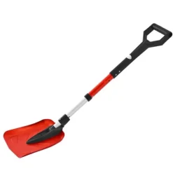 Snöskyffel - Hopfällbar - Blad 22 cm - Justerbar längd 91–102 cm - D-handtag - Lätt aluminiumlegering - Ergonomisk