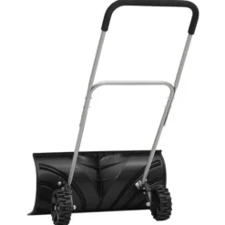 Snöskyffel - VIDAXL - Stålblad - Utdragbart handtag - Dimensioner 66x33 cm - Antiglids hjul