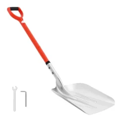 Snöskyffel för uppfart - Snöplogskyffel - 35 cm Bredd - Aluminiumlegering - D-format Handtag - Lättvikt - Stor Kapacitet