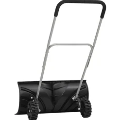 Snöskyffel med utdragbart handtag - Effektiv snöröjning | Färg: Svart | Storlek: 66x33 cm