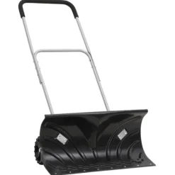 Snöskyffel med utdragbart handtag svart 66 cm stålblad