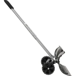 Snöskyffel med utdragbart handtag svart 66 cm stålblad