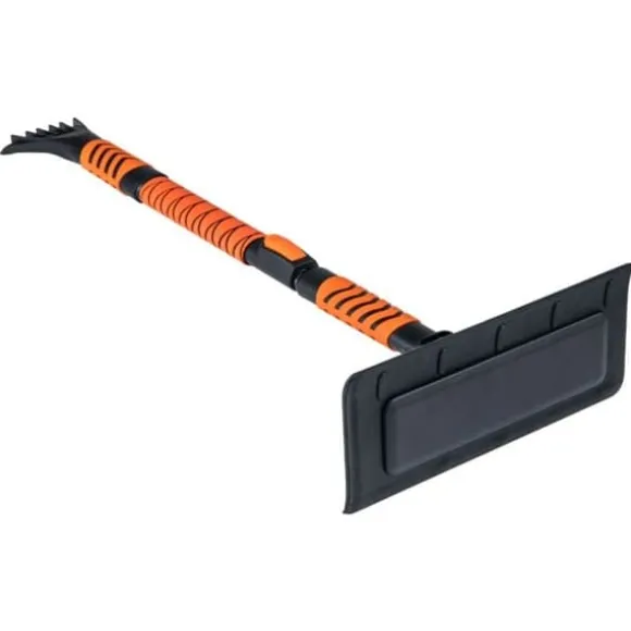 Snöskyffel och isskrapa, 31x15x84-104 cm, orange