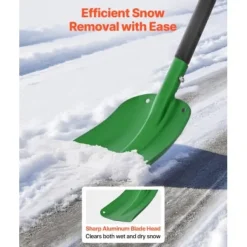 Snöskyffel, 66-81x21,5 cm, Grön, Aluminiumlegering