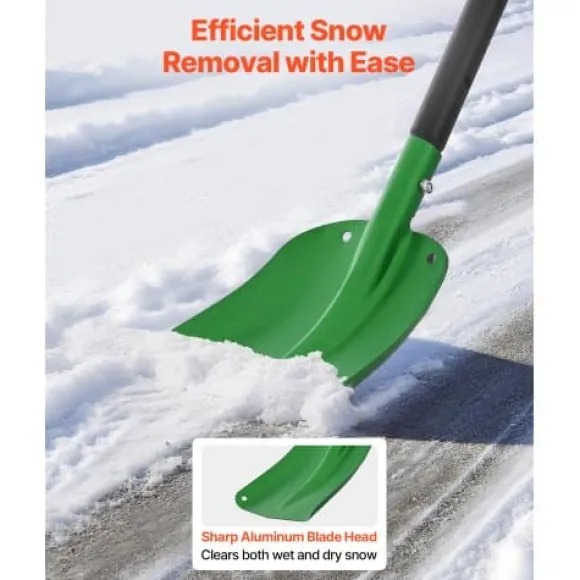 Snöskyffel, 66-81x21,5 cm, Grön, Aluminiumlegering