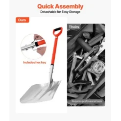 Snöskyffel, 114x35 cm, Silver, Aluminiumlegering